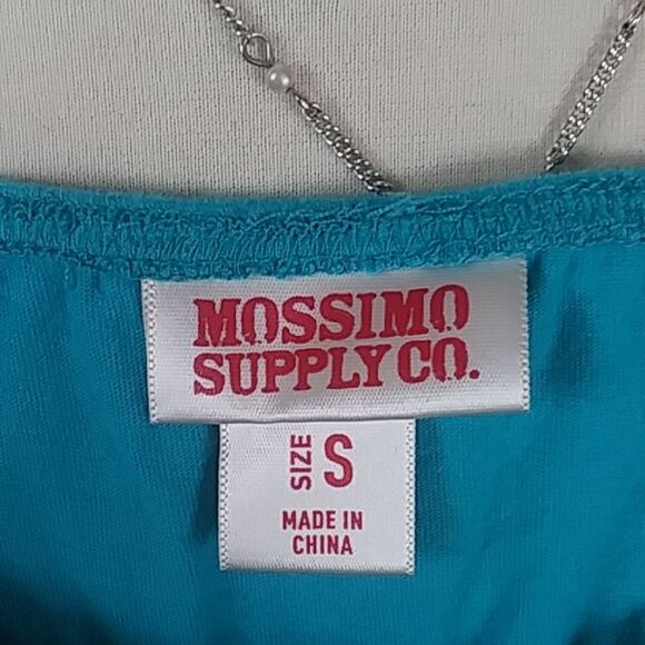 Dress Mossimo Teal Blue  Green Empire Waist Sundress Babydoll T Shirt Fabric S - Picture 5 of 5